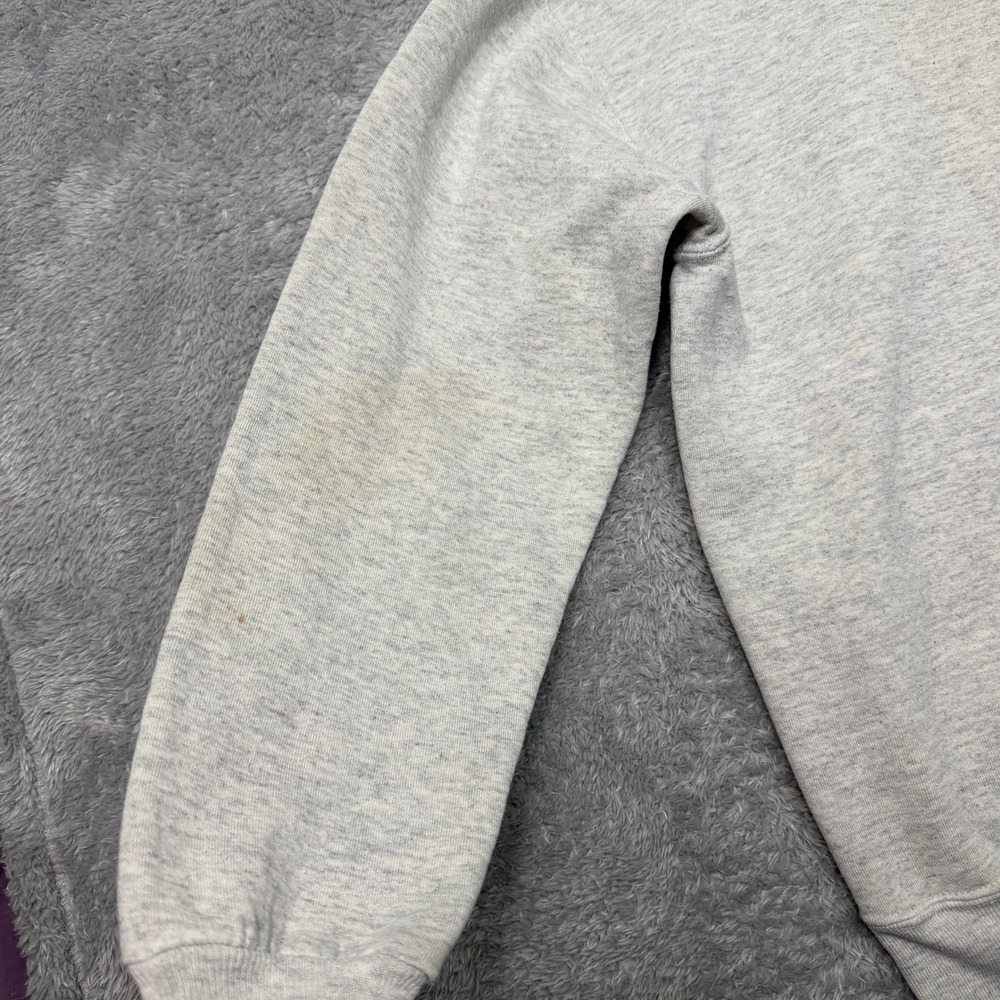 Vintage Wisconsin Badgers Hoodie Mens L Gray Sweatshirt Football Bucky 90s USA - Picture 5 of 12